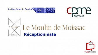 @CPMEoccitanie - des Jeunes Reporters du collège Jean de Prades de Castelsarrasin découvrent le métier de Réceptionniste  à  L'Hôtel & Spa Moulin de Moissac 82