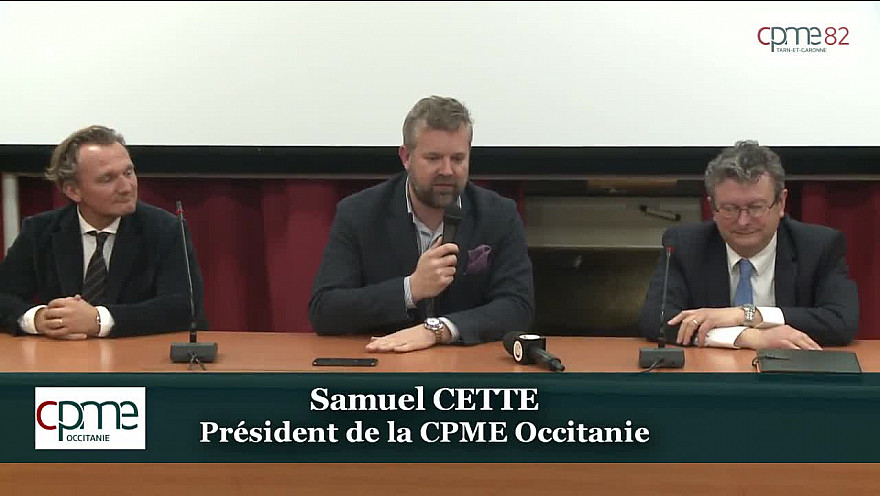 Samuel CETTE Président de la CPME Occitanie était présent à l'Assemblée Générale de la CPME 82 du 27 février 2020 @CPMEnationale @CPME82 @samcette 